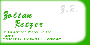 zoltan retzer business card